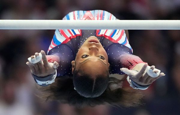 Simone Biles moves closer to 3rd Olympic trip as injuries mount behind her at US trials