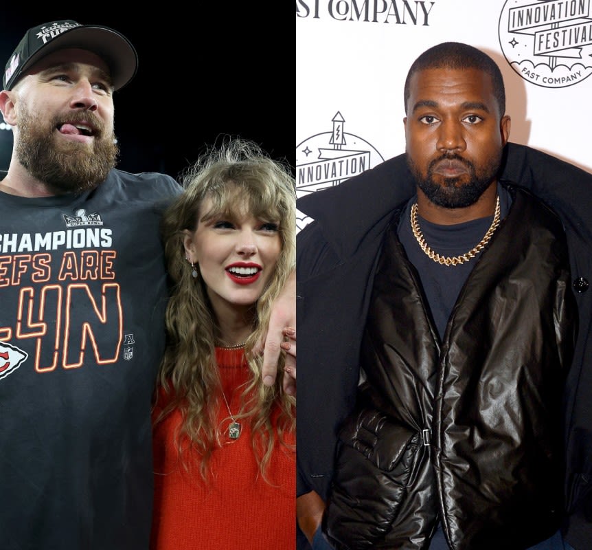 Kanye West Name Drops Taylor Swift and Travis Kelce in New Album