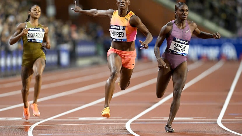 Sha’Carri Richardson beat by UT’s Julien Alfred in latest 100m rematch post-Paris Olympics