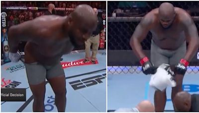 Derrick Lewis produced ice-cold celebration after KO'ing opponent - then mooned the crowd