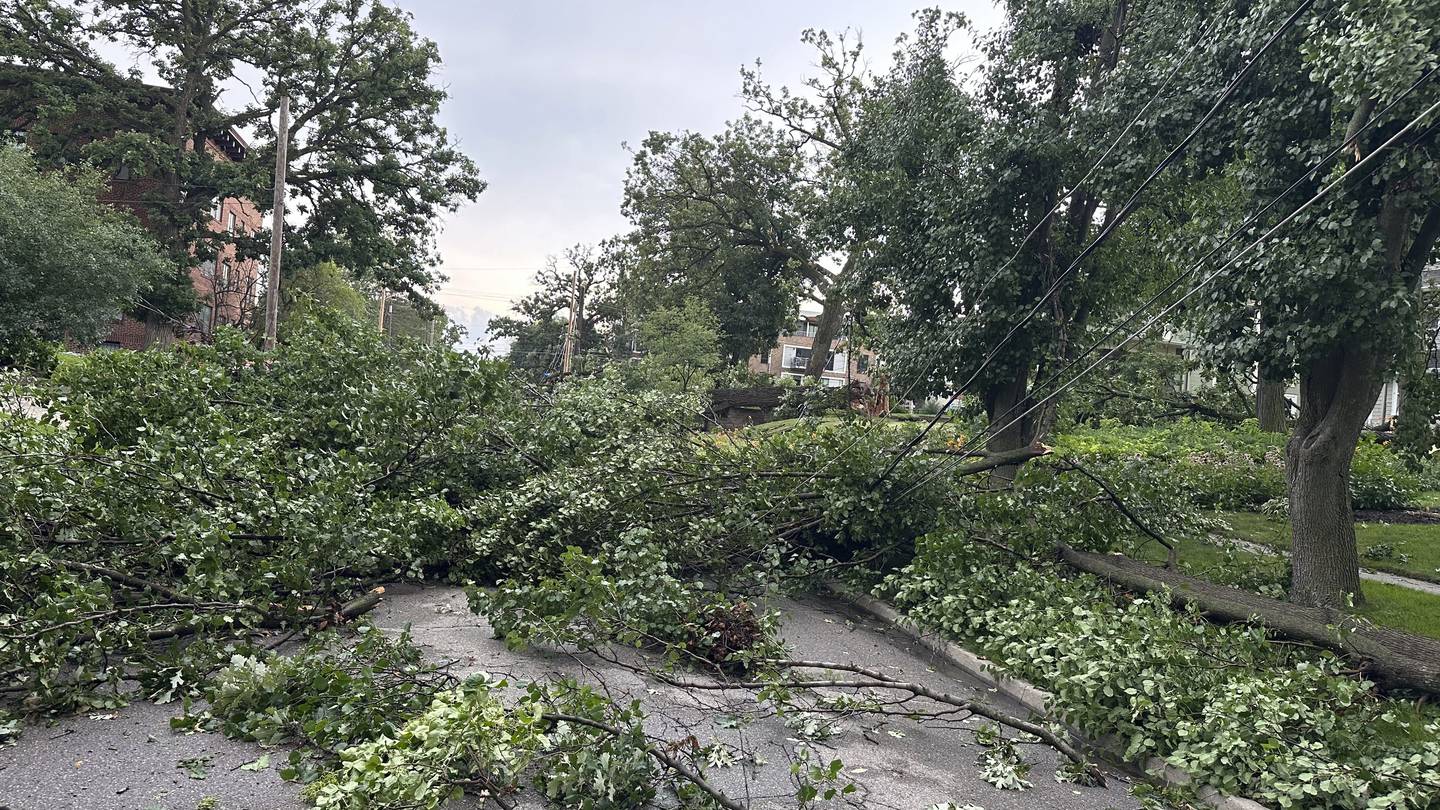 Storms with likely tornadoes slap the Chicago area. Thousands lack power, and 1 is dead