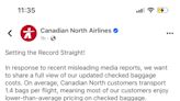 'We have to be realistic,' says Canadian North about new baggage fees