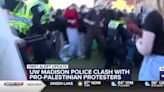 UW-Madison police clash with pro-Palestinian protestors