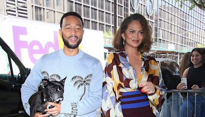 Chrissy Teigen puts on leggy display in hot pants with husband John Legend