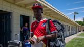 After seeking asylum, families at this California shelter take their first steps in the U.S.