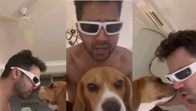 Varun Dhawan’s Dog Joey Showers Him With Kisses, As They Dance Together; Watch - News18