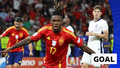 Euro 2024 video: Spain's Nico Williams scores against England