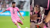 Una nena recibió un pelotazo de Messi en pleno partido del Inter Miami y se viralizó la insólita reacción de su padre