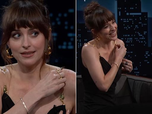 How Dakota Johnson Handled A Wardrobe Malfunction Most Gracefully When Her Dress Straps "Just Fell Off"