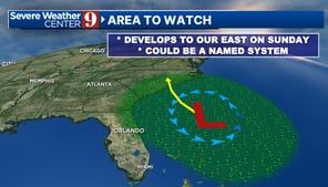 New tropical system off Florida’s east coast could develop into next named storm over weekend