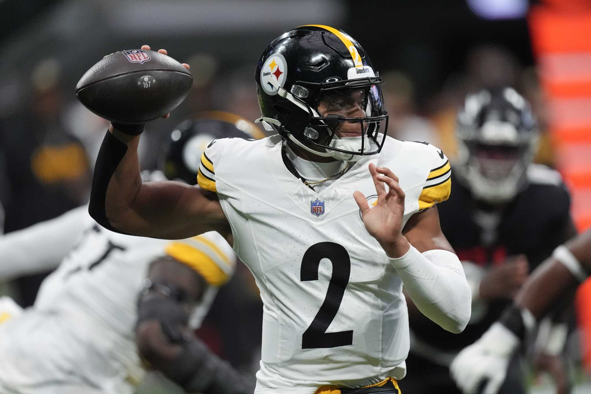 Fields steps in for Wilson, Boswell boots 6 field goals to lead Steelers past Falcons 18-10