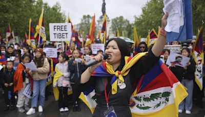 Protestas a favor de un 'Tíbet libre' y contra Xi Jinping en París