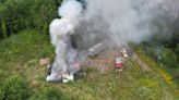 Drone pictures show scene of Dudley Wood fire