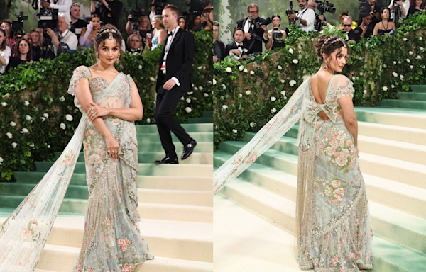 Met Gala 2024: Alia Bhatt dazzles as a floral Indian fairy in a custom saree; Video goes viral