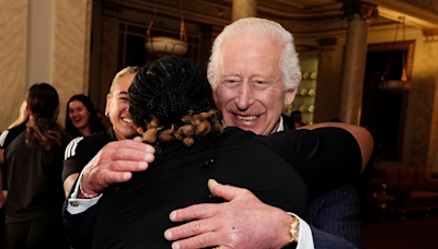 King Charles' surprise hug caught on camera