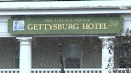 First snow of the season falls in Gettysburg, Pennsylvania