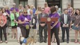 A rescue dog’s day at the state capitol