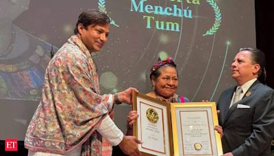 Nobel Prize winner Rigoberta Menchú Tum gets Gandhi Mandela Award