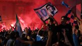 Napoli’s fans light up the sky as they celebrate Serie A title win