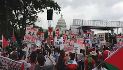 LIVE: Massive protests flood DC streets ahead of Netanyahu's speech to Congress