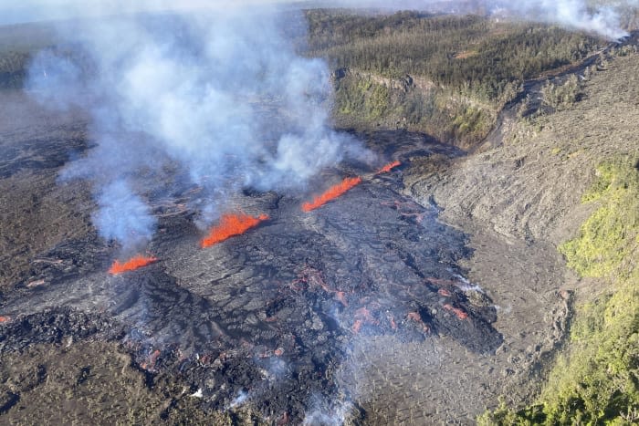 Hawaii's Kilauea volcano is erupting again in a remote part of a national park