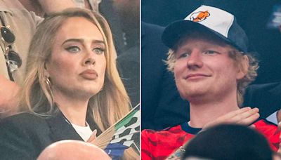 Adele and Ed Sheeran Spotted in the Stands at UEFA Championships in Germany