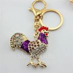 【爆款特賣】外貿禮品時尚Keychain 金屬公雞 琺瑯工藝鑰匙扣 包包飾品裝飾
