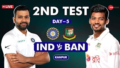 BAN: 26-2 (11) | IND Vs BAN Live Cricket Score And Updates, 2nd Test Day 5: Can India Full Off A Win?