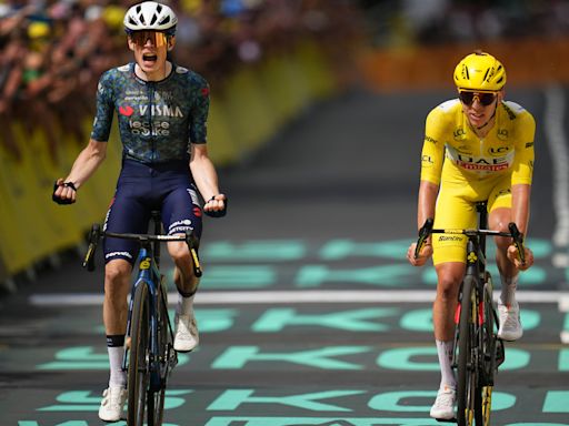 Jonas Vingegaard reels in Tadej Pogacar to win stage 11 of Tour de France