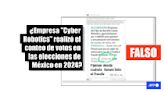 El INE no contrató a “Cyber Robotics” para contar los votos en los comicios mexicanos de 2024