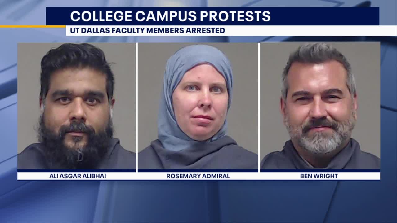 Pro-Palestinian protesters gather at Collin County jail as UT Dallas arrestees are released