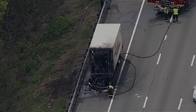 Emergency crews respond to truck fire on Mass Pike in Framingham - Boston News, Weather, Sports | WHDH 7News