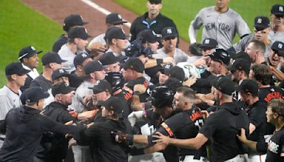 Benches clear in Yankees-Orioles after rookie Heston Kjerstad takes pitch to helmet