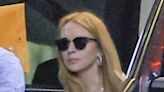 Lindsay Lohan dazzles in bejewelled dress on set of Freaky Friday 2