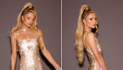 Paris Hilton Is Looking Every Bit Like Her "It Girl" Self In A Sparkling Mini Dress With Cutout Lace-Up Sides