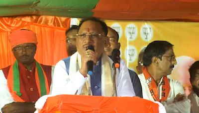 CM Vishnu Deo Sai Advocates For 'Double Engine Government' During Campaign In Jharkhand’s Kurdeg