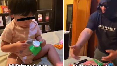Padre se disfraza de ladrón y aterroriza a su hija en juego de supermercado; video desata polémica en redes
