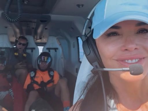 Jeff Bezos’ Fiancé Lauren Sánchez Flies Helicopter as Son, Orlando Bloom Skydive