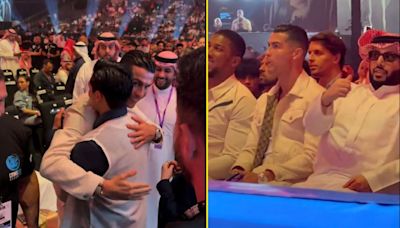 Ronaldo wore rare £1.2m watch as he sat ringside alongside AJ for Usyk vs Fury
