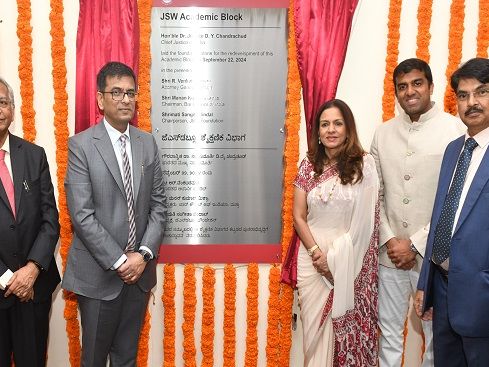 Hon'ble Chief Justice of India D.Y. Chandrachud lays Foundation Stone of JSW Academic Block at National Law School, Bengaluru