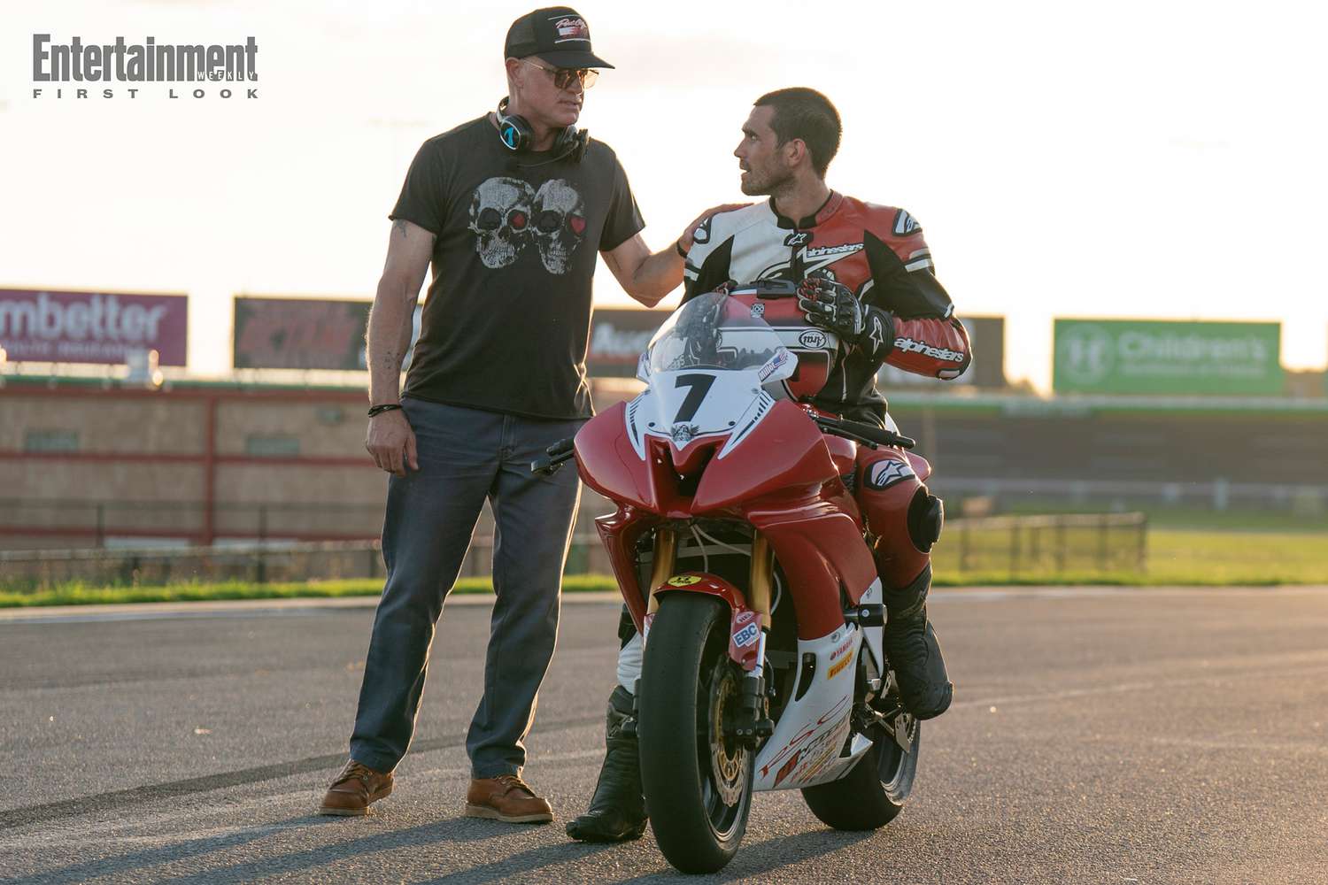 Eric Dane teaches KJ Apa how to race motorcycles in first look at 'One Fast Move' (exclusive)