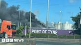 Forty firefighters tackle 'large' fire at Port of Tyne in South Shields