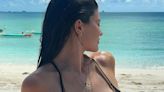 Kylie Jenner Celebrates Her 26th Birthday With Black String swimsuit Pics