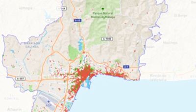 Crazy holiday home map on Spain's coast shows surge of tourist properties