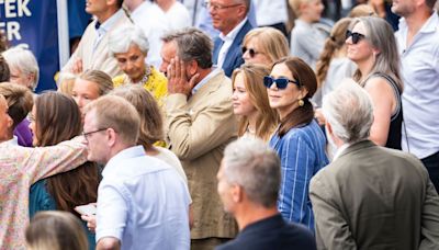 Queen Mary Looks Effortlessly Chic in Linen Polo Ralph Lauren Pantsuit