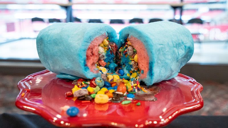 America’s latest deliciously horrifying stadium food: cotton candy burrito | CNN Business