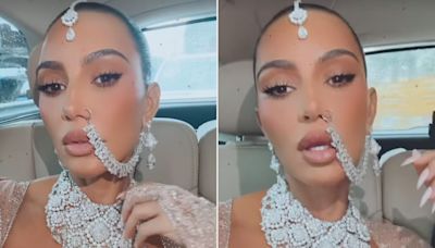 Kim Kardashian Is Literally Dripping in Diamonds at Billionaire Heir Anant Ambani's Wedding