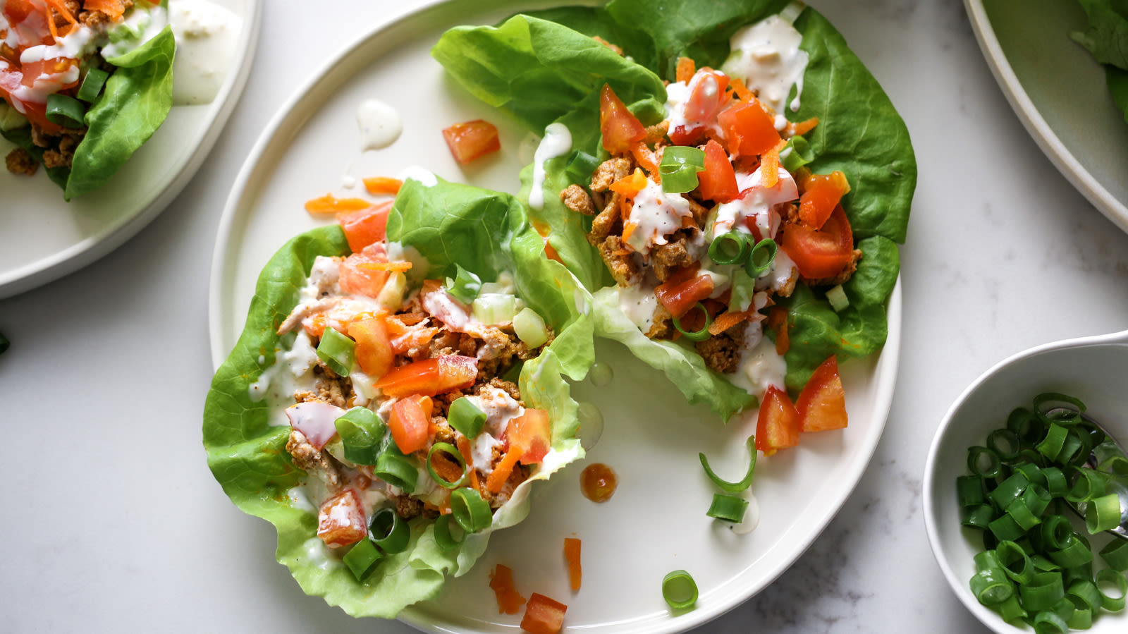 Buffalo Turkey Lettuce Wraps Recipe