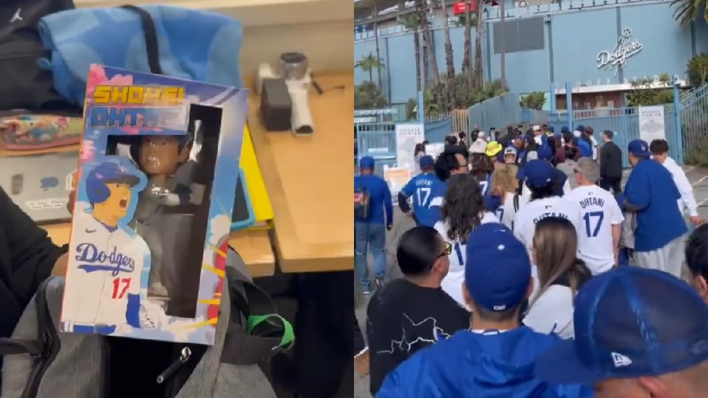 Shohei Ohtani’s bobblehead giveaway draws massive crowds at Dodger Stadium