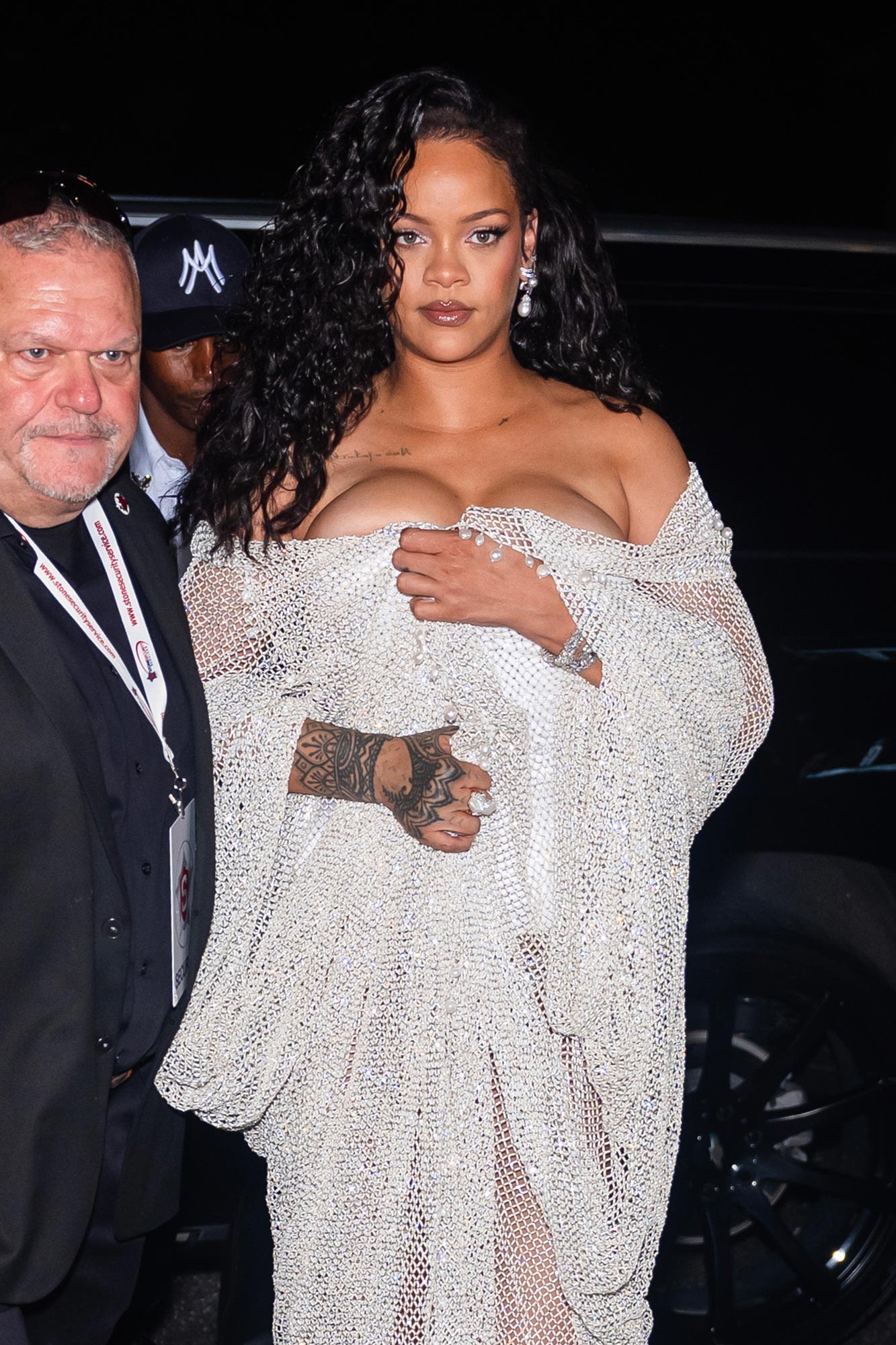 Rihanna Shines Bright in Glittering Alaia Gown at New York Fashion Week